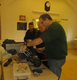 Paul showing his sharpening skills